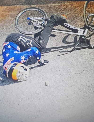 BMX crash near miss