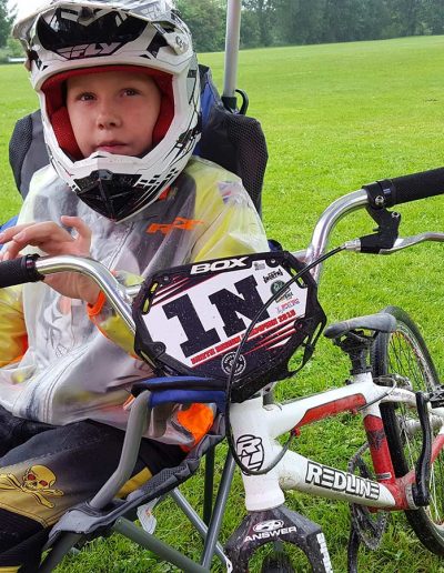 Young BMX racer Leon